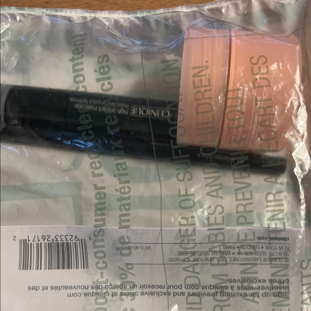 NWT unopened  Clinique Black Mascara, gel eyeliner, and moisture gel